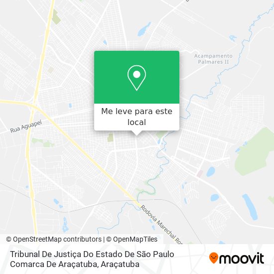 Tribunal De Justiça Do Estado De São Paulo Comarca De Araçatuba mapa