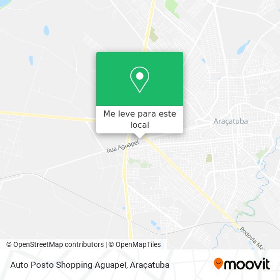 Auto Posto Shopping Aguapeí mapa