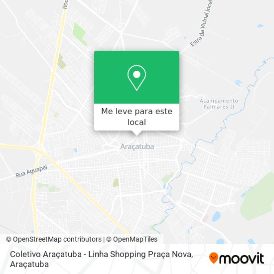 Coletivo Araçatuba - Linha Shopping Praça Nova mapa