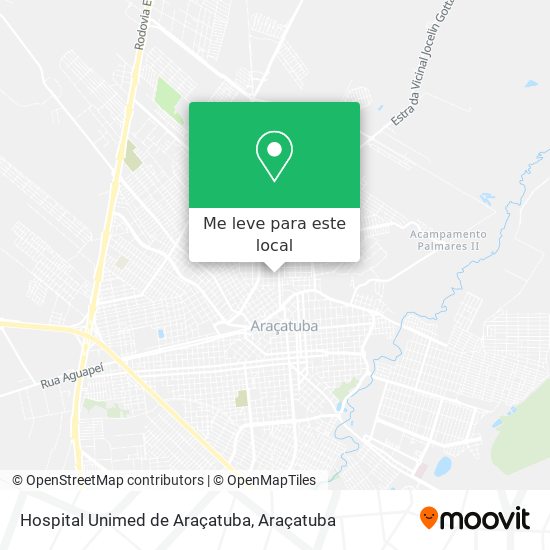 Hospital Unimed de Araçatuba mapa