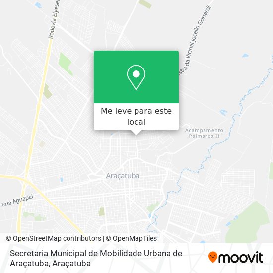 Secretaria Municipal de Mobilidade Urbana de Araçatuba mapa