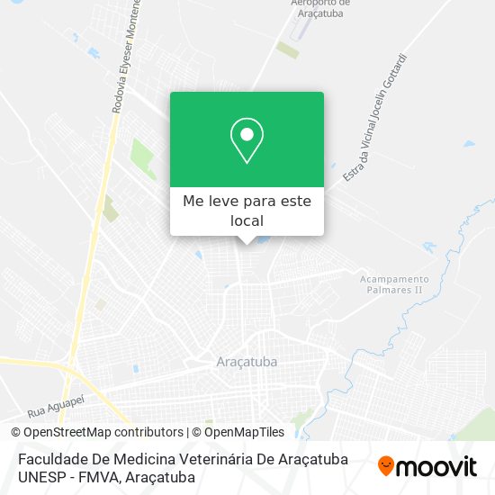 Faculdade De Medicina Veterinária De Araçatuba UNESP - FMVA mapa