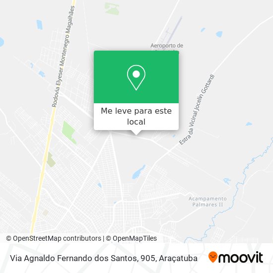 Via Agnaldo Fernando dos Santos, 905 mapa