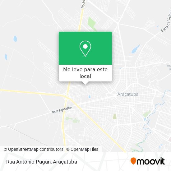 Rua Antônio Pagan mapa