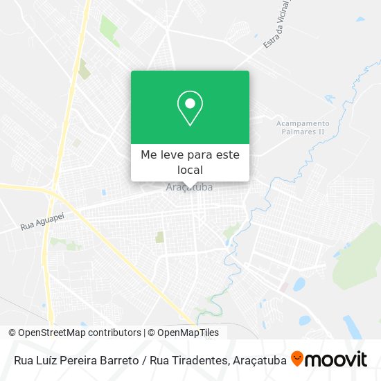 Rua Luíz Pereira Barreto / Rua Tiradentes mapa