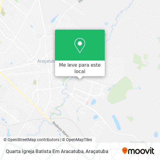 Quarta Igreja Batista Em Aracatuba mapa