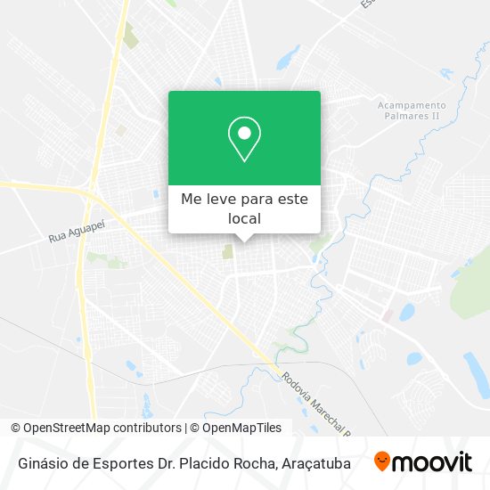 Ginásio de Esportes Dr. Placido Rocha mapa