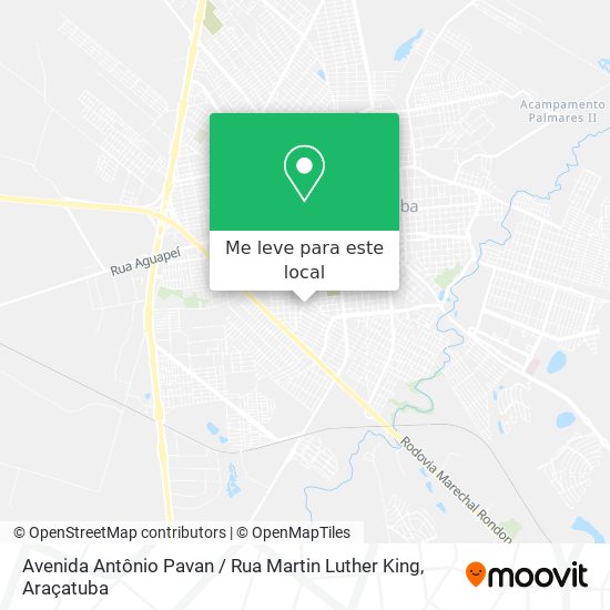 Avenida Antônio Pavan / Rua Martin Luther King mapa