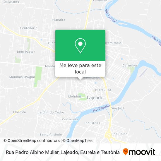 Rua Pedro Albino Muller mapa