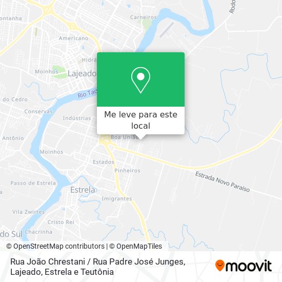 Rua João Chrestani / Rua Padre José Junges mapa