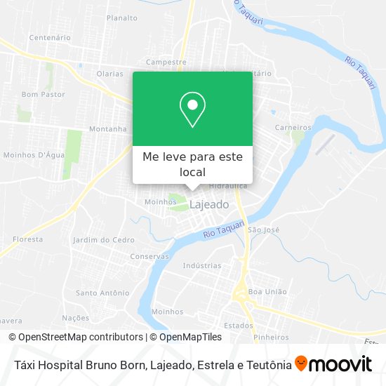 Táxi Hospital Bruno Born mapa