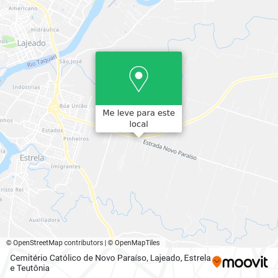 Cemitério Católico de Novo Paraíso mapa