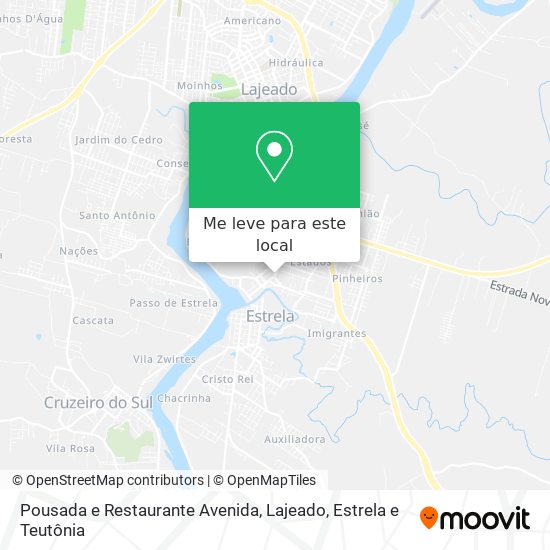 Pousada e Restaurante Avenida mapa