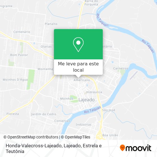 Honda-Valecross-Lajeado mapa