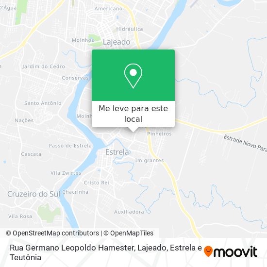 Rua Germano Leopoldo Hamester mapa