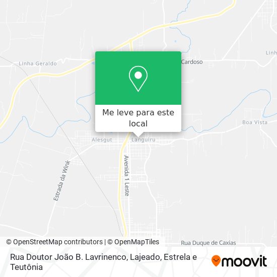 Rua Doutor João B. Lavrinenco mapa