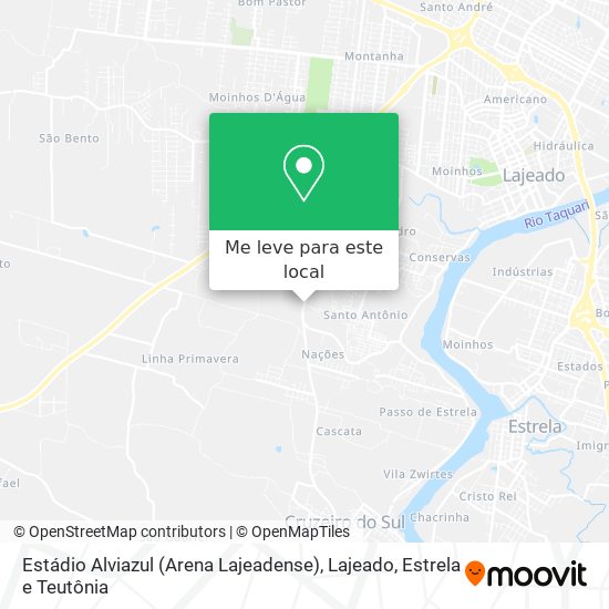 Estádio Alviazul (Arena Lajeadense) mapa