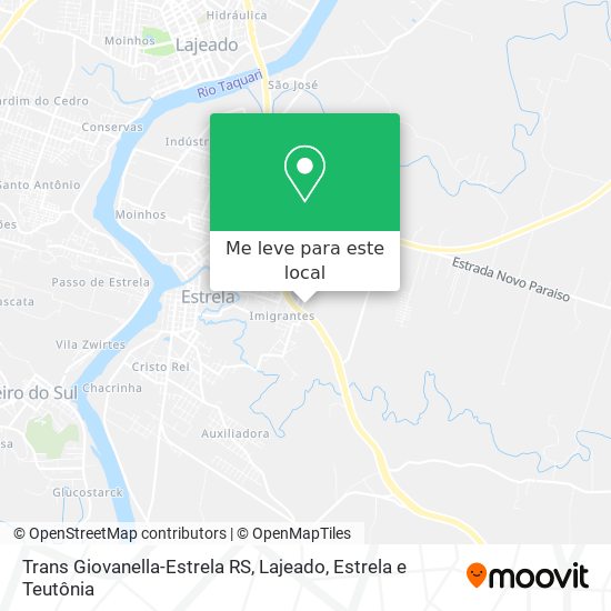 Trans Giovanella-Estrela RS mapa