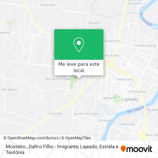 Mosteiro , Daltro Filho - Imigrante mapa