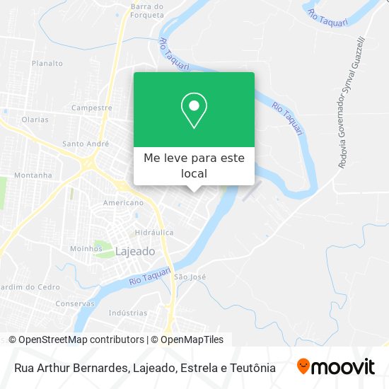 Rua Arthur Bernardes mapa