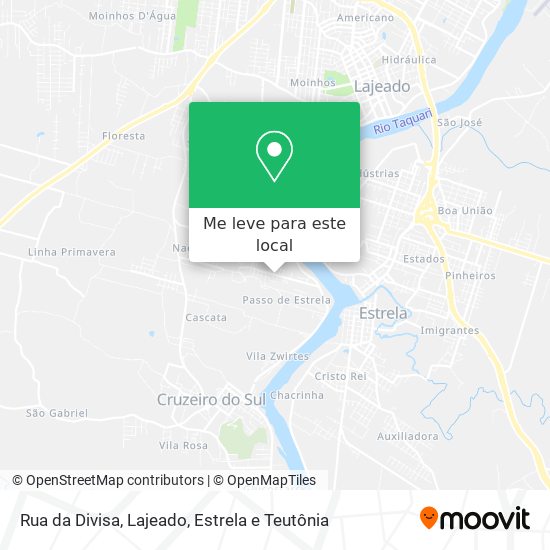 Rua da Divisa mapa