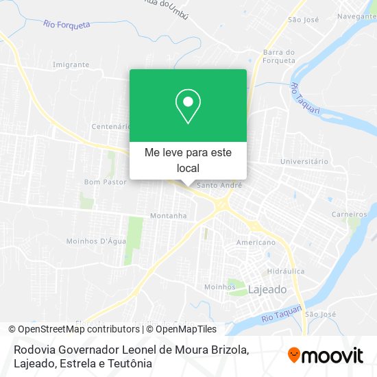 Rodovia Governador Leonel de Moura Brizola mapa