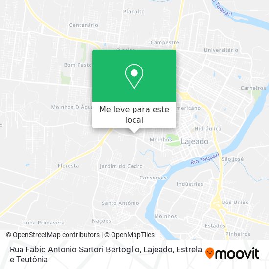 Rua Fábio Antônio Sartori Bertoglio mapa