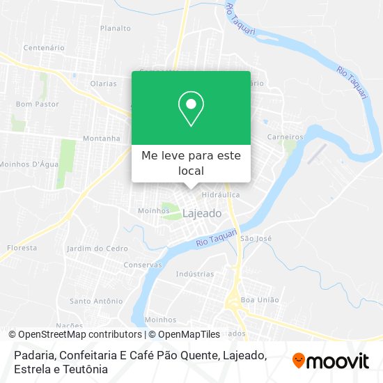 Padaria, Confeitaria E Café Pão Quente mapa