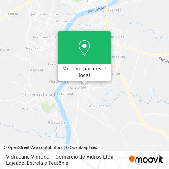 Vidracaria Vidrocor - Comércio de Vidros Ltda mapa