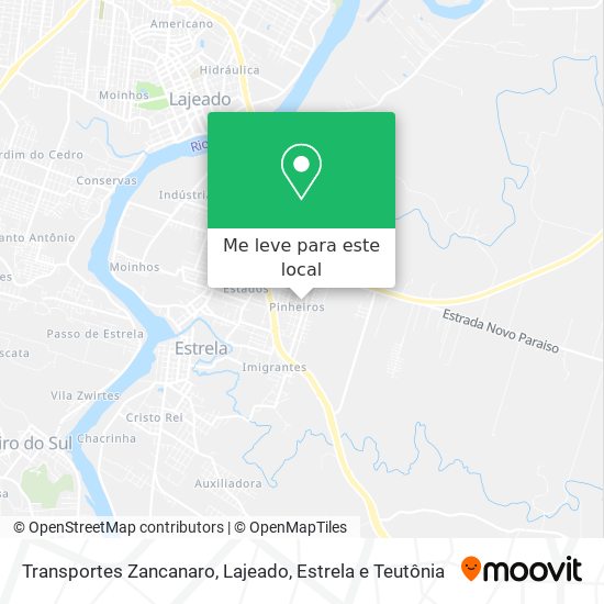 Transportes Zancanaro mapa