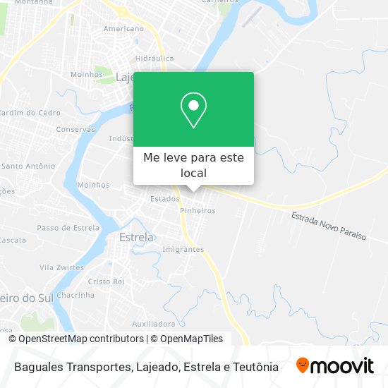Baguales Transportes mapa