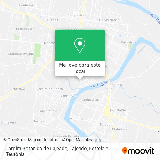 Jardim Botânico de Lajeado mapa