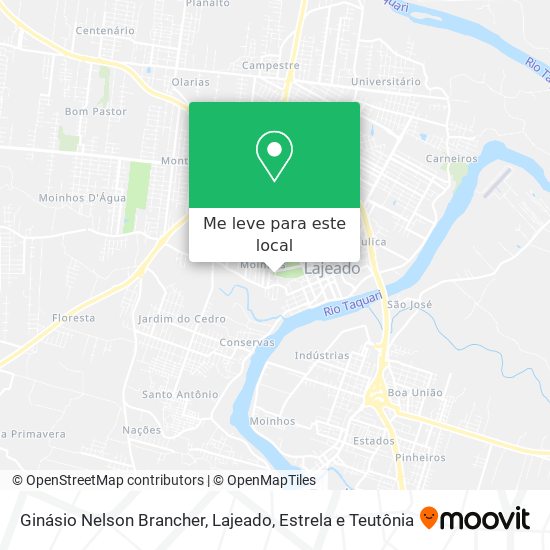 Ginásio Nelson Brancher mapa