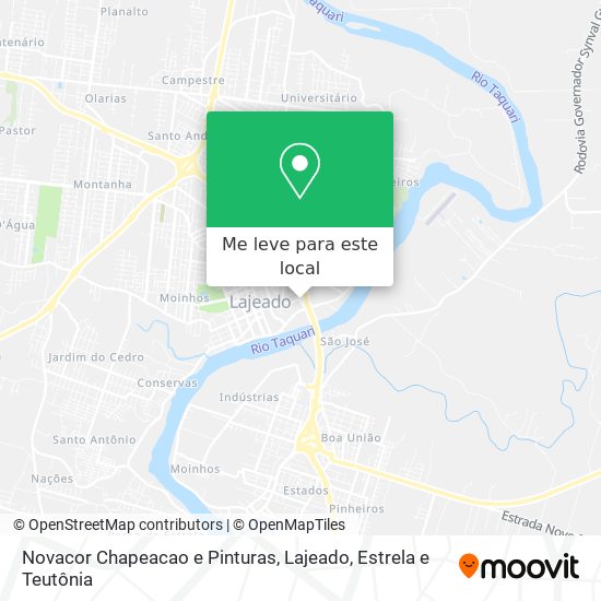 Novacor Chapeacao e Pinturas mapa