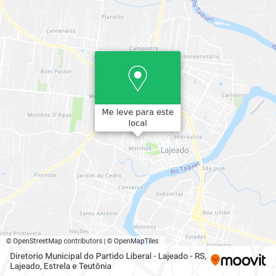 Diretorio Municipal do Partido Liberal - Lajeado - RS mapa