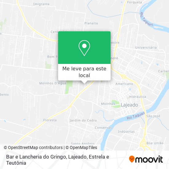 Bar e Lancheria do Gringo mapa