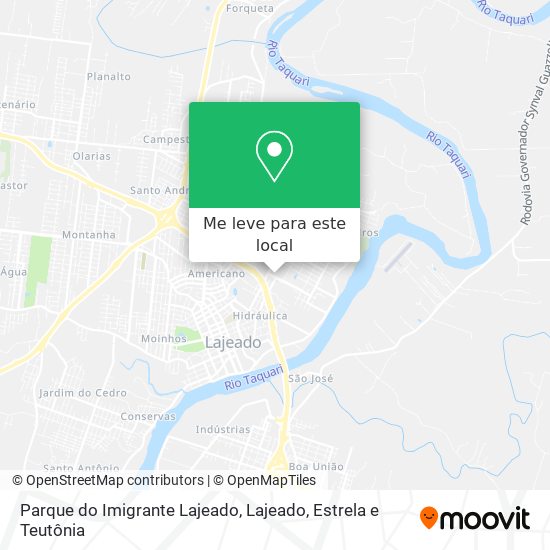 Parque do Imigrante Lajeado mapa