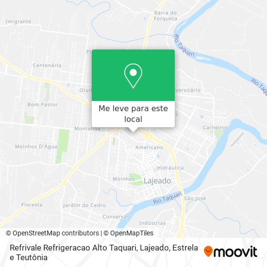 Refrivale Refrigeracao Alto Taquari mapa