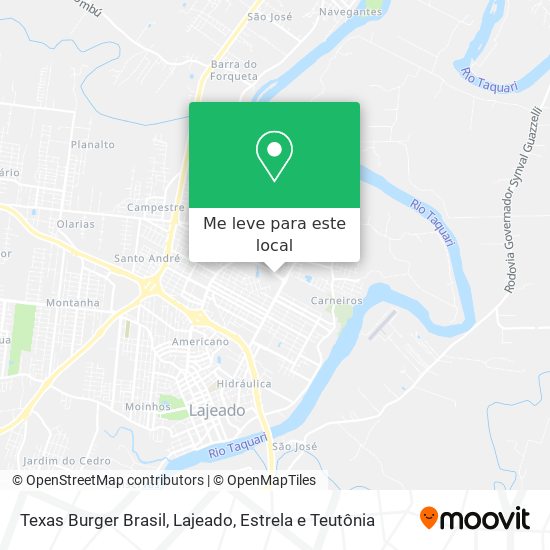 Texas Burger Brasil mapa