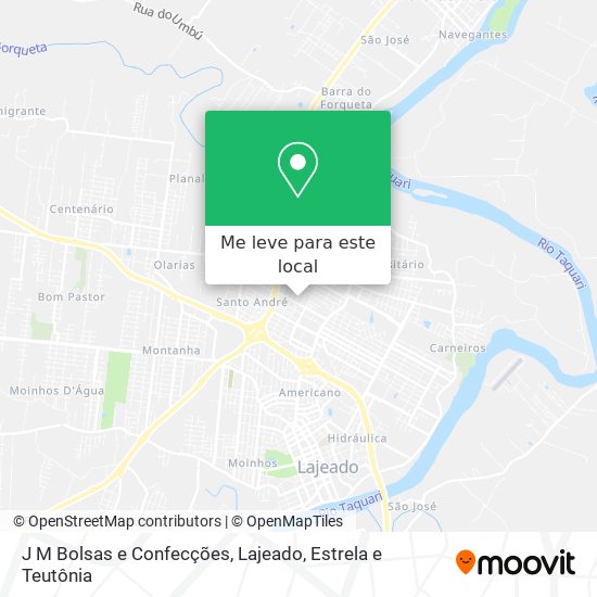 J M Bolsas e Confecções mapa