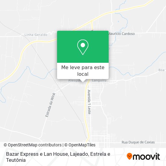 Bazar Express e Lan House mapa