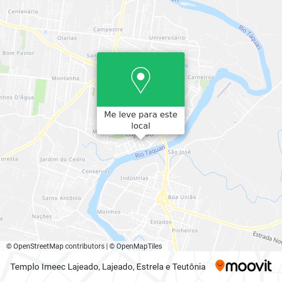 Templo Imeec Lajeado mapa