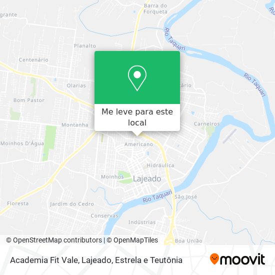 Academia Fit Vale mapa