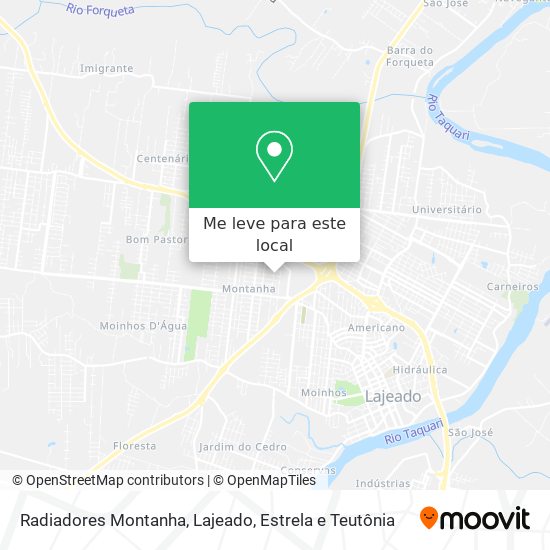 Radiadores Montanha mapa
