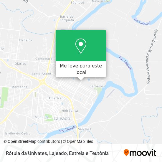 Rótula da Univates mapa