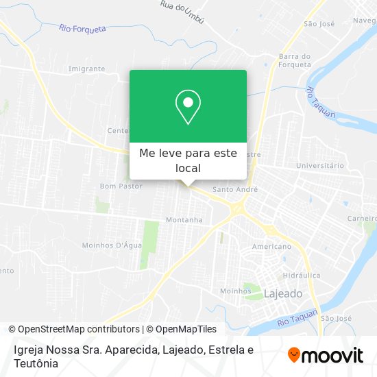 Igreja Nossa Sra. Aparecida mapa