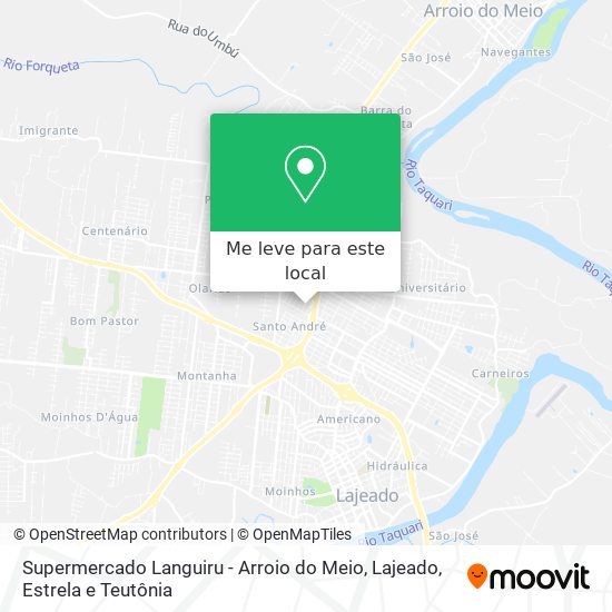 Supermercado Languiru - Arroio do Meio mapa