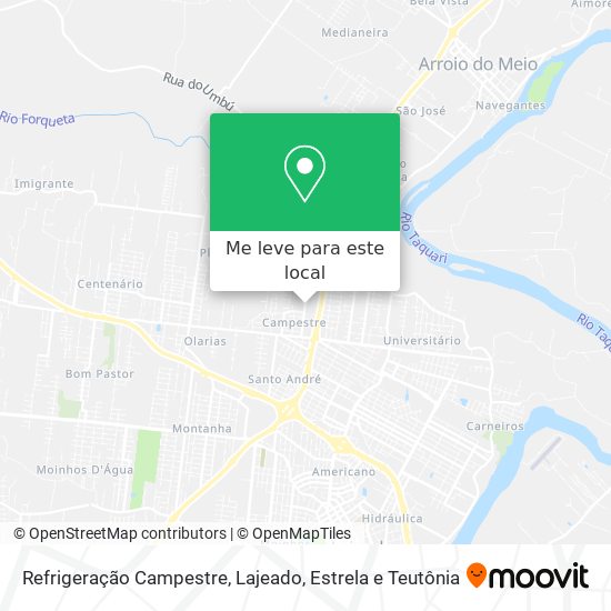 Refrigeração Campestre mapa