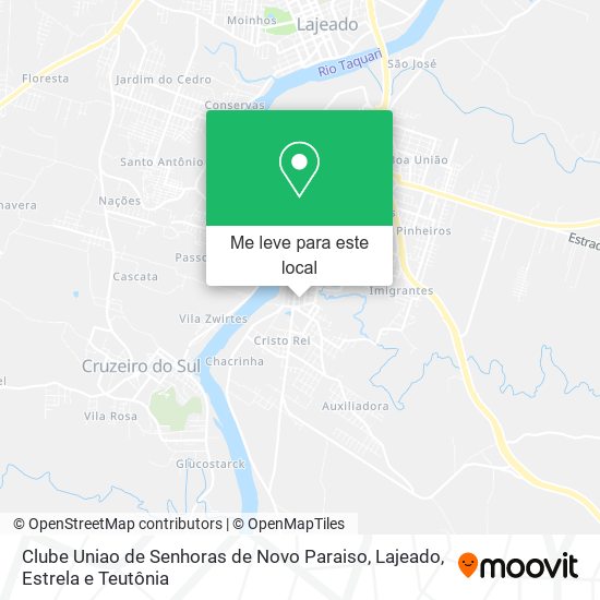 Clube Uniao de Senhoras de Novo Paraiso mapa