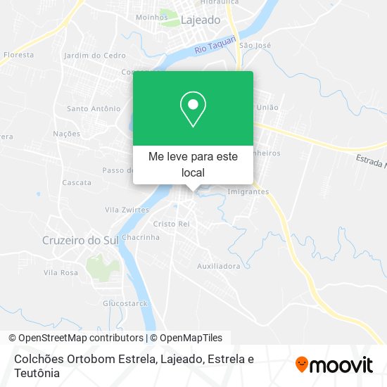 Colchões Ortobom Estrela mapa